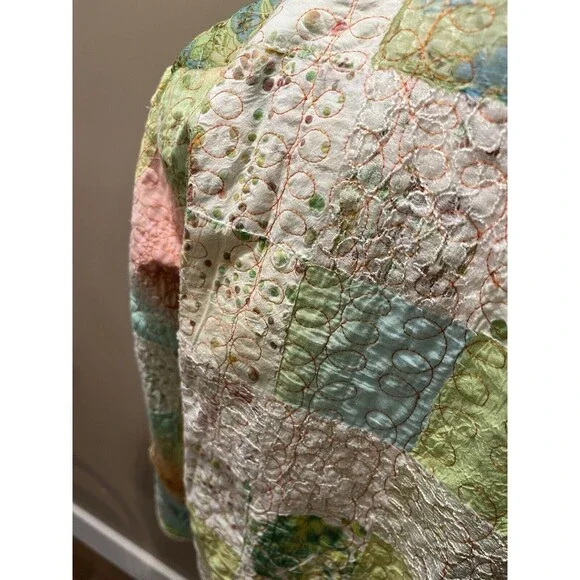 Yak Magik Quilted Patchwork Womens Jacket Lace Cottagecore Boho Western  Sz M - Picture 4 of 14